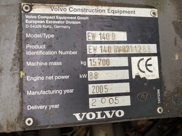 Volvo EW140B Mobile Graafmachine - Image 13