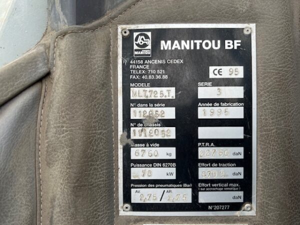Manitou MLT 725T - Afbeelding 7